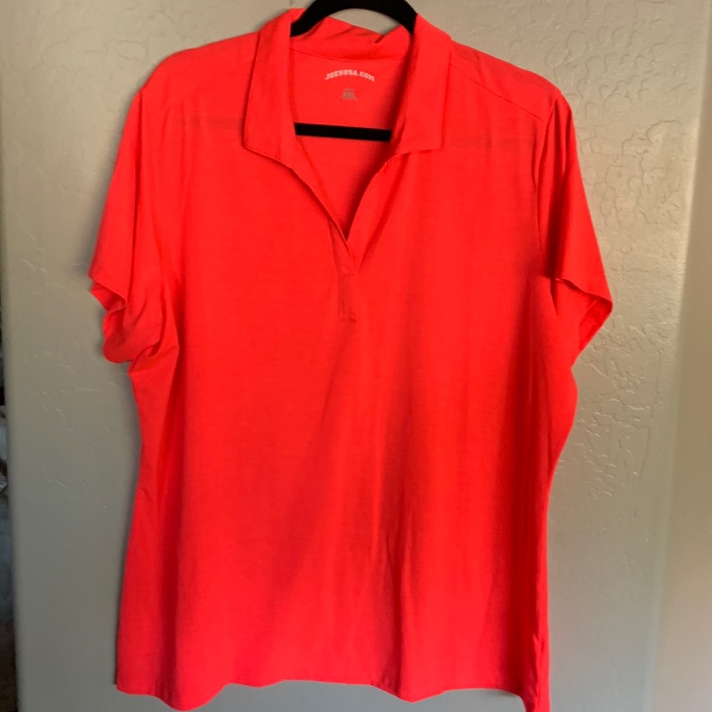 Women’s Neon Orange Polo Shirt